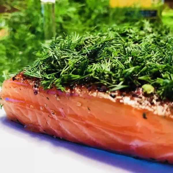 Graved-salmon--pickled-salmon--Nordic-Arctic-with-aquavit--nordic-spices-and-fresh-dill
